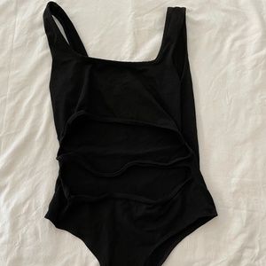 Black cutout bodysuit
